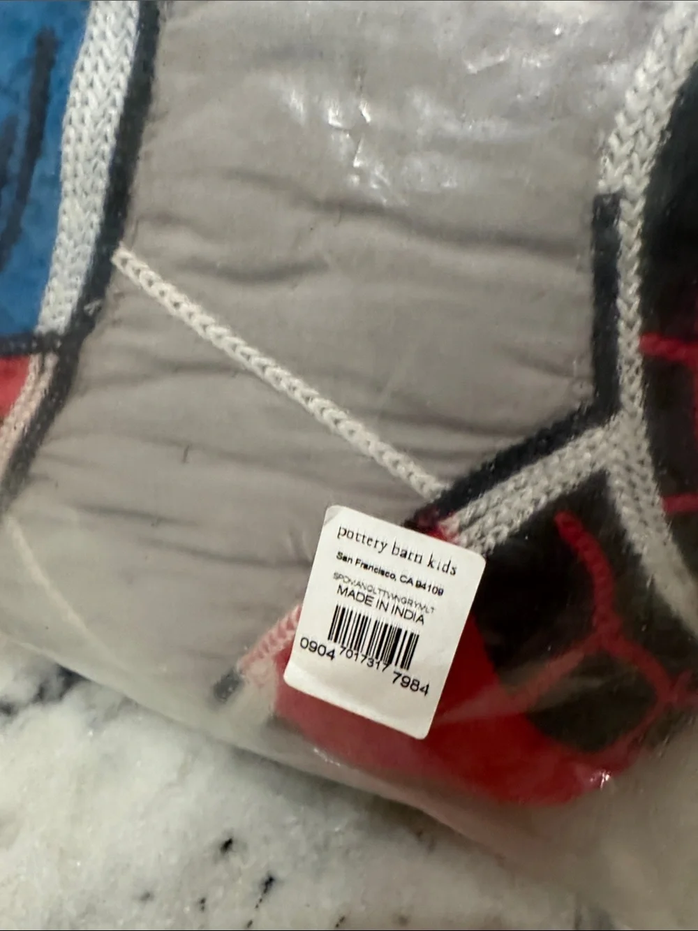 Pottery Barn Kids Marvel Spiderman Twin Glow in the Dark Quilt New